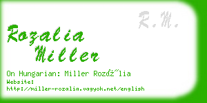 rozalia miller business card